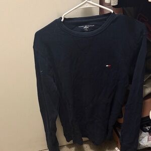 Tommy Hilfiger Men's Dark Blue Long Sleeve Tee